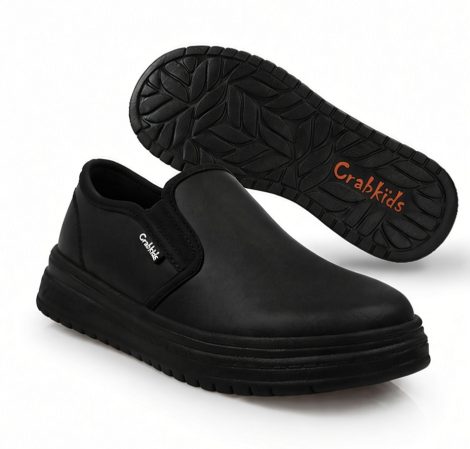 Crabkids School Black Shoe